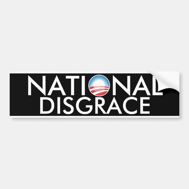 Obama National Disgrace Bumper Sticker (Front)