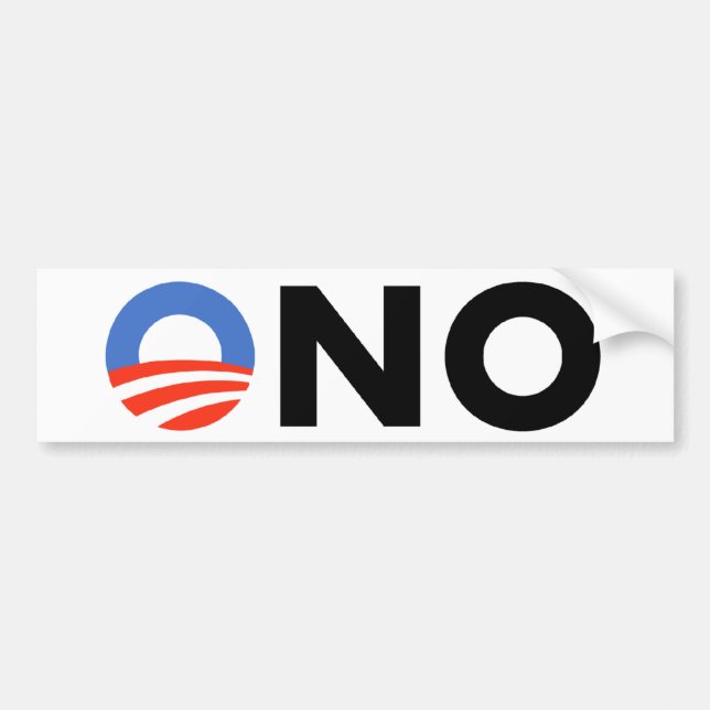 Obama No Bama Nobama Oh No Obama Bumper Sticker (Front)