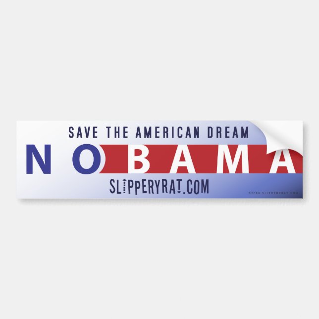 Obama "Nobama" Bumper Sticker (Front)