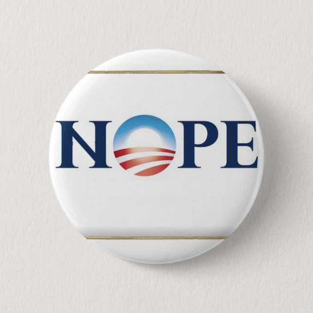 Obama Nope 2 Inch Round Button (Front)