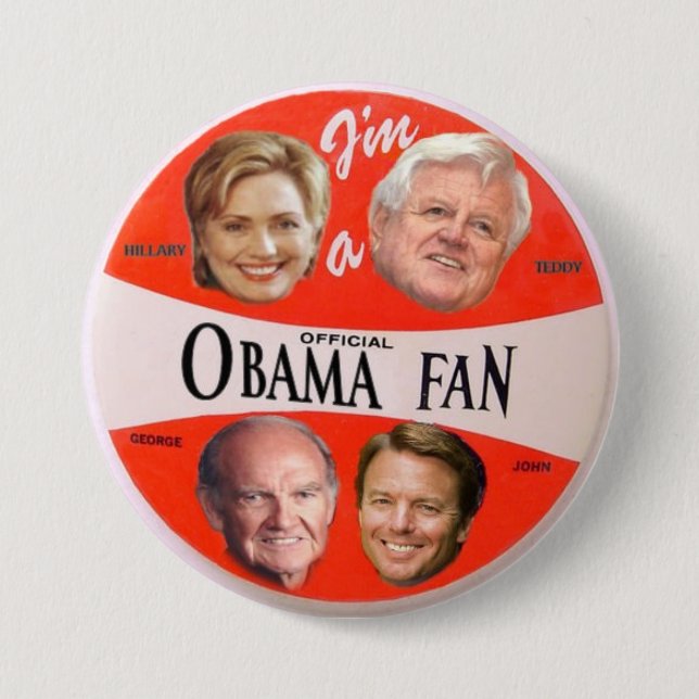 Obama Official Fan Button (Front)