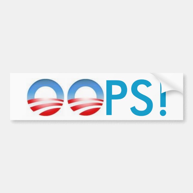 Obama OOPS! Bumper Sticker (Front)