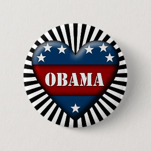 obama patriotic heart 2 inch round button