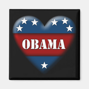 obama patriotic heart magnet