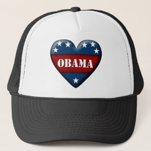 obama patriotic heart trucker hat