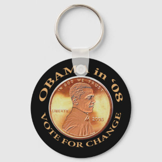 Obama Penny Keychain