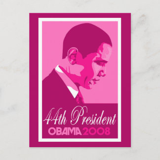 Obama Pink 44th President Postcard 3
