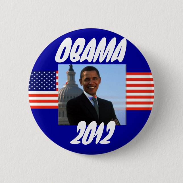 Obama Political Campaign 2012 2 Inch Round Button (Front)