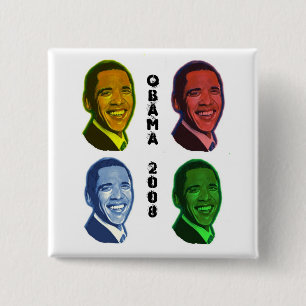 Obama Pop Art 2 Inch Square Button