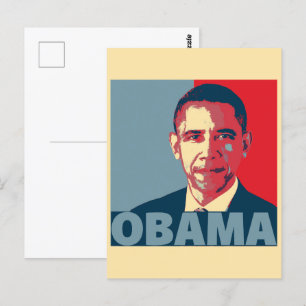OBAMA POP ART POSTCARD