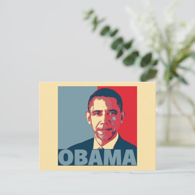 OBAMA POP ART   POSTCARD (Standing Front)