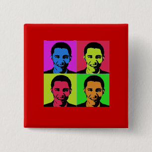 Obama Portrait 2 Inch Square Button