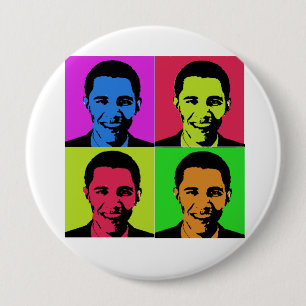 Obama Portrait 4 Inch Round Button