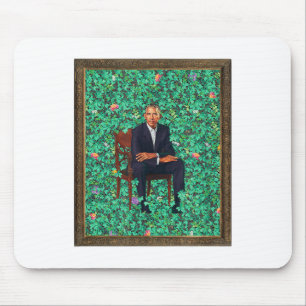 Obama Portrait Tee Mouse Pad