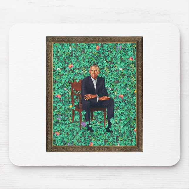 Obama Portrait Tee  Mouse Pad (Front)
