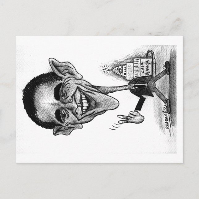 Obama Postcard-caricature Postcard (Front)