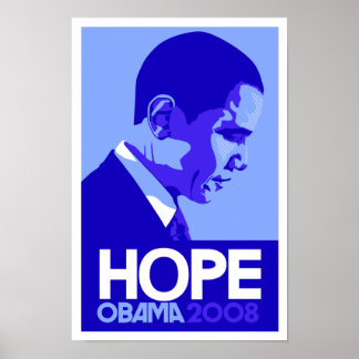 Obama - Poster bleu Hope