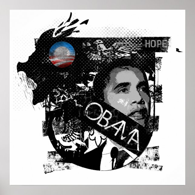 Obama : Poster de l'espoir par Ryan (Devant)