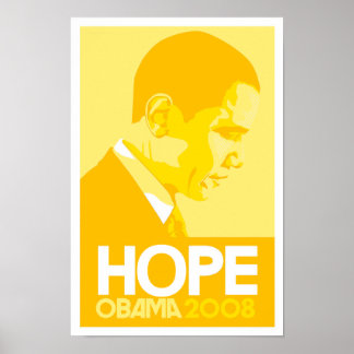 Obama - Poster Jaune De L'Espoir