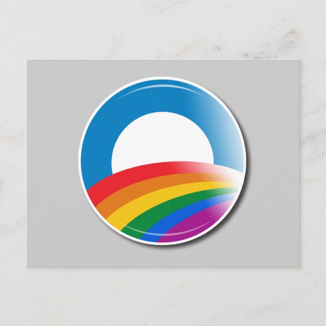Obama Pride Button Postcard (Front)