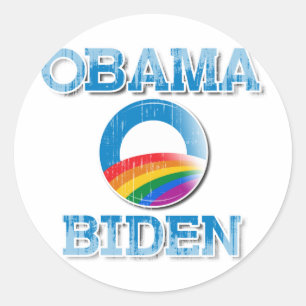 OBAMA PRIDE CLASSIC ROUND STICKER