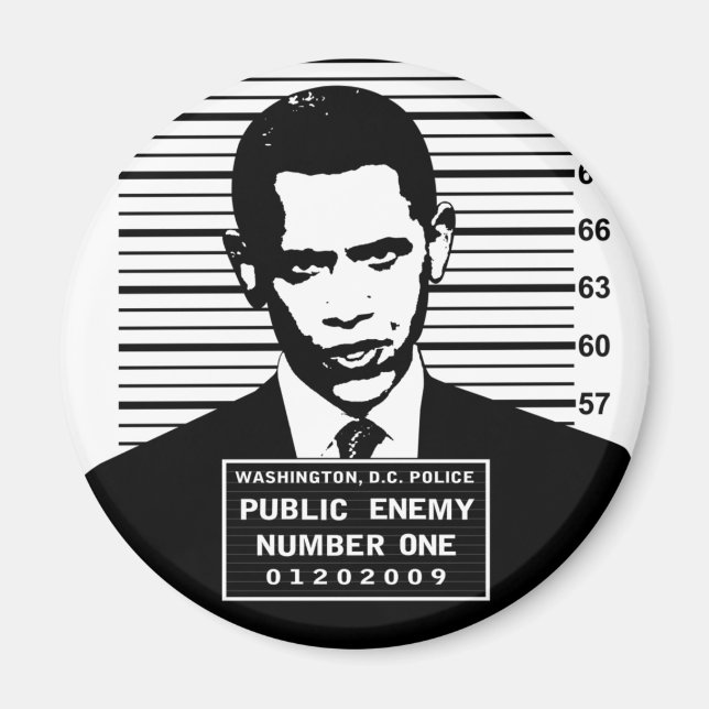 Obama - Public Enemy Number One Magnet (Front)