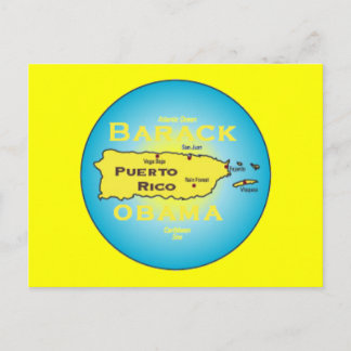 Obama Puerto Rico Postcard