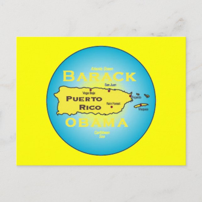 Obama Puerto Rico Postcard (Front)