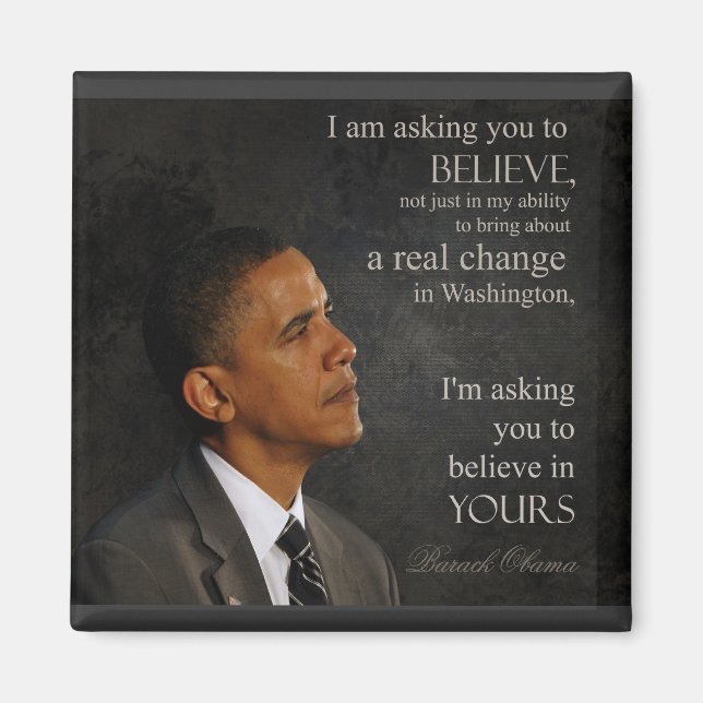 Obama Quote Magnet (Front)