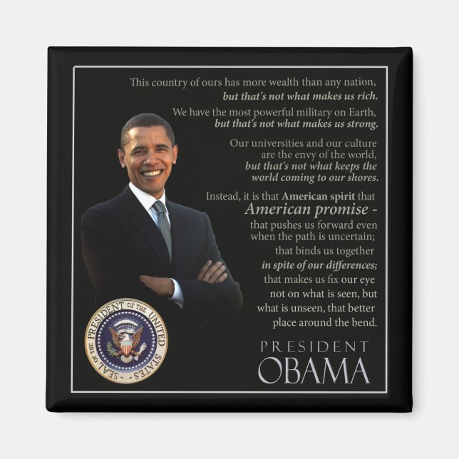 Obama Quote Magnet (Front)