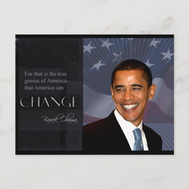 Obama Quote Postcard (Front)