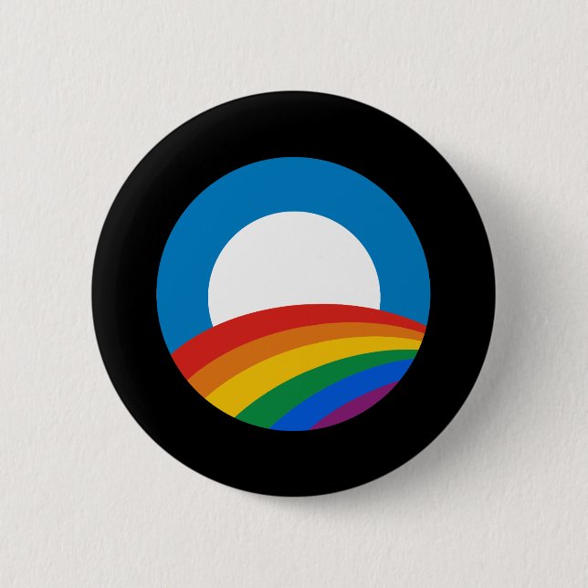 Obama Rainbow 2 Inch Round Button (Front)