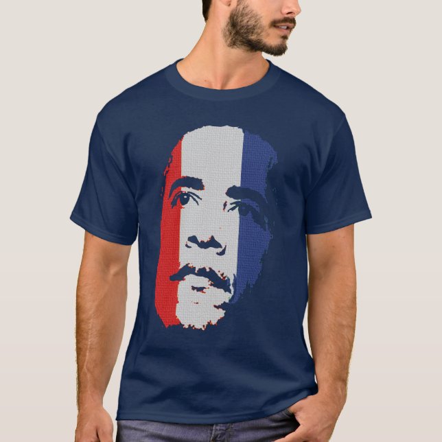 Obama Red White & Blue Face shirt (Front)