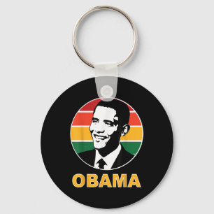 Obama Retro President Barack Obama Hope Change Vin Keychain
