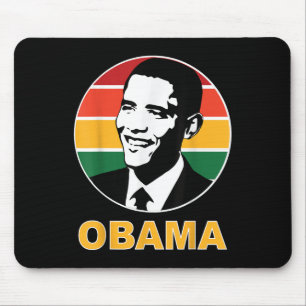 Obama Retro President Barack Obama Hope Change Vin Mouse Pad