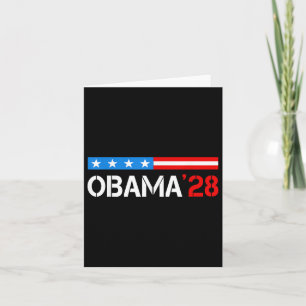 Obama Retro Vintage Flag Patriotic 2028 Political Card