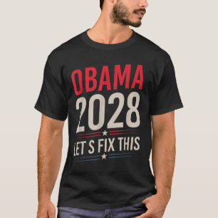 Obama Retro Vintage Patriotic 2028 Political Prote T-Shirt