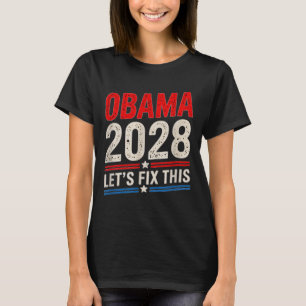 Obama Retro Vintage Patriotic 2028 Political Prote T-Shirt