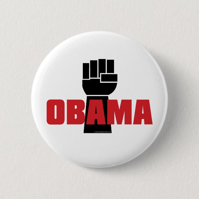 Obama Right On! 2 Inch Round Button (Front)