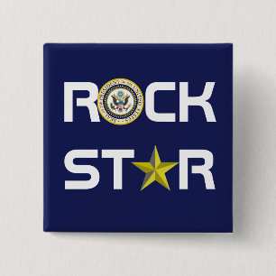 Obama - Rock Star 2 Inch Square Button