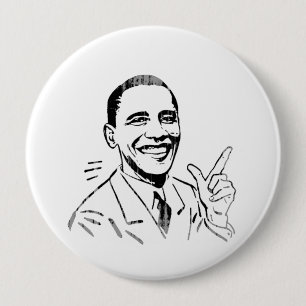 OBAMA SAYS Vintage.png 4 Inch Round Button