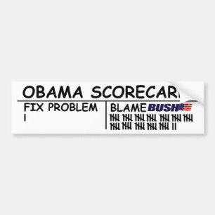 Obama Scorecard - Updated Bumper Sticker