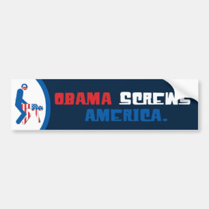 Obama Screws America Bumper Sticker