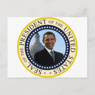 Obama Seal Blue Postcard