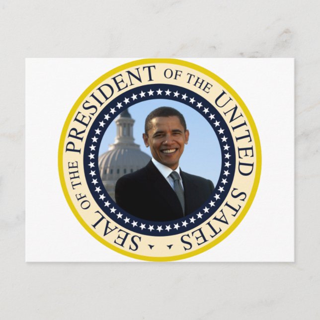 Obama Seal Blue Postcard (Front)