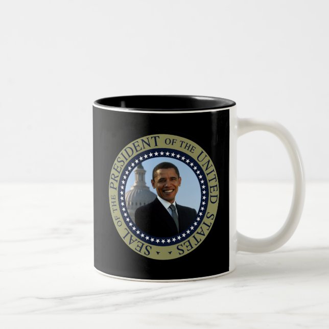 Obama Seal Gold Two-Tone Coffee Mug (Right)