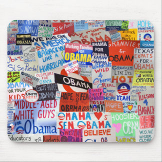 Obama Sign Collage Mousepad
