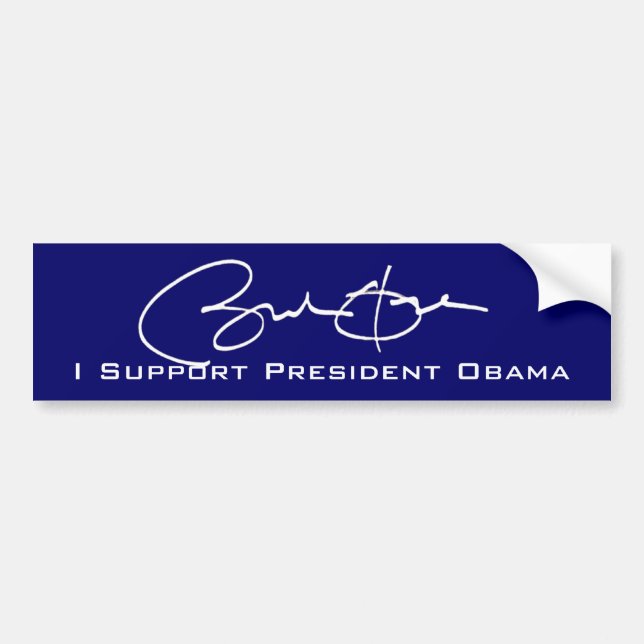 Obama Signature with text Bumper Sticker (Front)