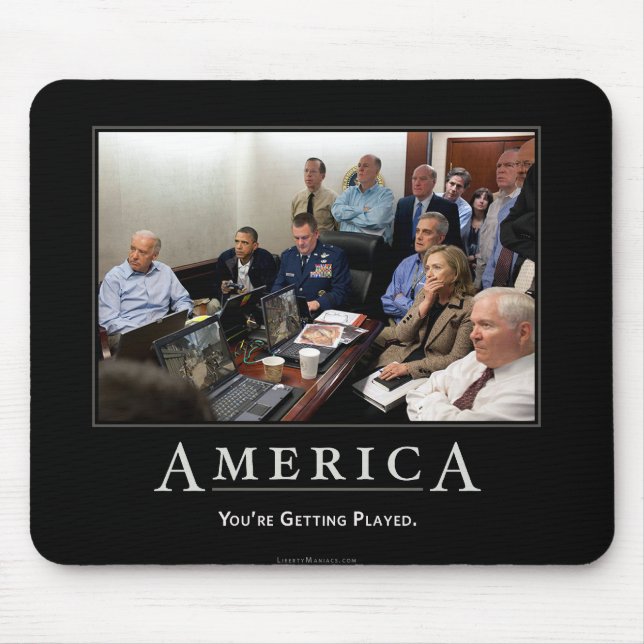 Obama Situation Room Demotivational Mouspad Mouse Pad (Front)