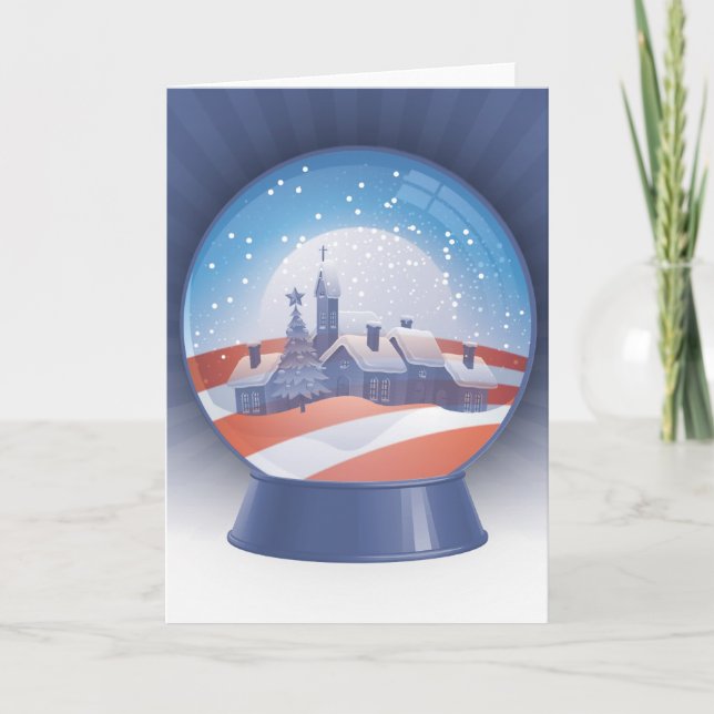 obama snow globe holiday card (Front)